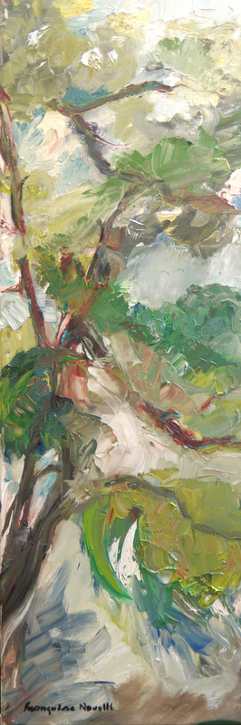 un matin à Sorine huile 30x90